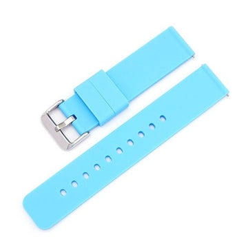 20mm Blue Silicone Quick Release Watch Strap | Chrono Straps UK