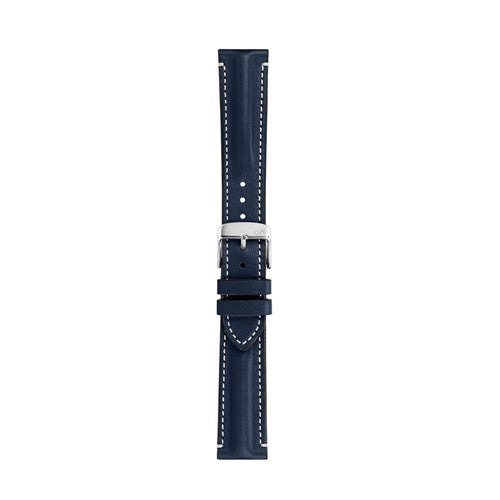 20mm Morellato Blue Leather Watch Strap | Chrono Straps UK