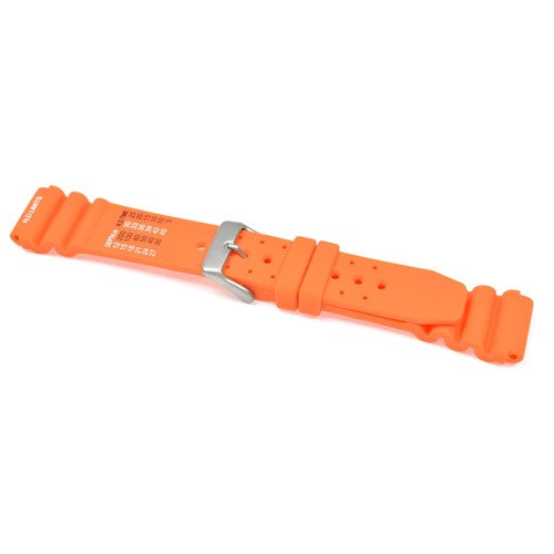 18mm Orange Rubber\Resin Divers / Rubber / Silicone Watch Strap | Chrono Straps UK