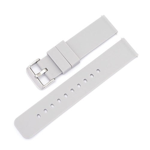 12mm Grey Silicone Quick Release Watch Strap | Chrono Straps UK