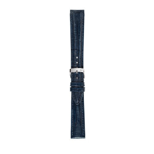 20mm Morellato Blue Genuine Lizard Watch Strap | Chrono Straps UK