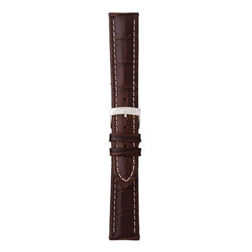 20mm Morellato Brown Leather Watch Strap | Chrono Straps UK