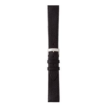 14mm Morellato Black Leather Watch Strap | Chrono Straps UK