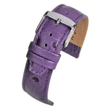 18mm Purple Leather Essential Watch Strap | Chrono Straps UK