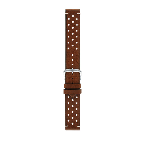 18mm Morellato Brown Leather Watch Strap | Chrono Straps UK