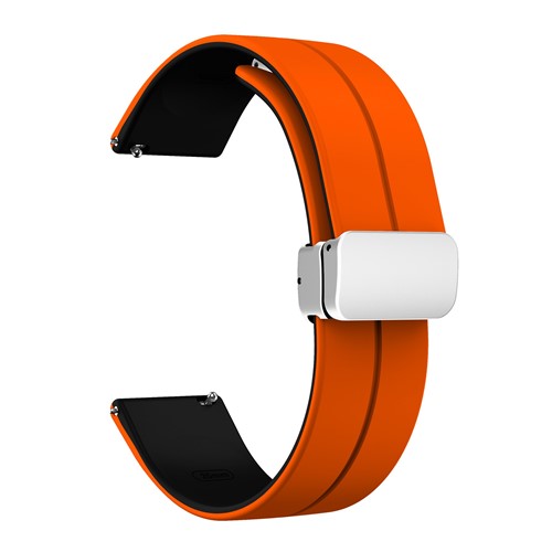 20mm Orange Silicone Quick Release Watch Strap | Chrono Straps UK