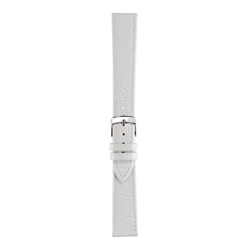 14mm Morellato White Leather Watch Strap | Chrono Straps UK