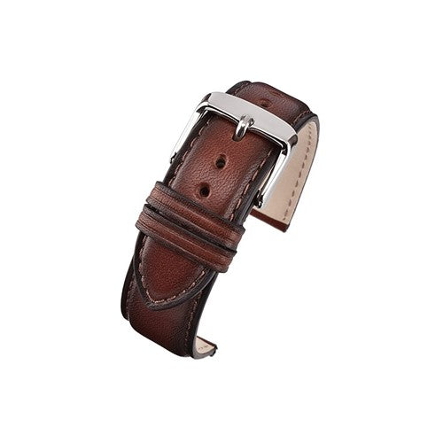 22mm Brown Leather Premium Watch Strap | Chrono Straps UK
