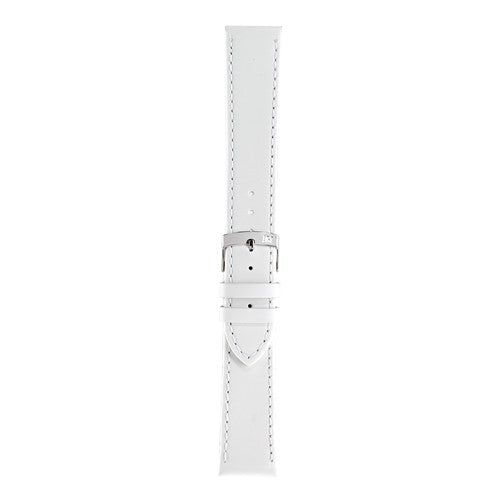16mm Morellato White Leather Watch Strap | Chrono Straps UK