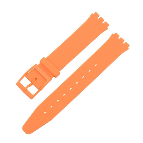 17mm Orange Silicone Brand Compatible Watch Strap | Chrono Straps UK