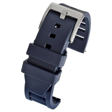 24mm Blue Rubber\Resin Quick Release Watch Strap | Chrono Straps UK