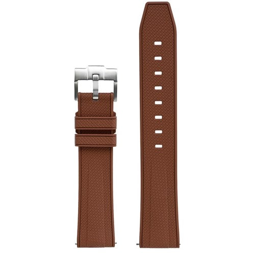 22mm Brown Silicone Divers / Rubber / Silicone Watch Strap | Chrono Straps UK