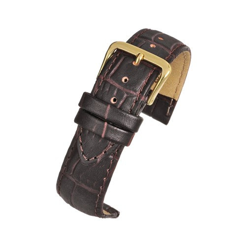 24mm Brown Leather Budget Watch Strap | Chrono Straps UK