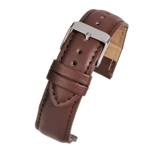 8mm Brown Leather Budget Watch Strap | Chrono Straps UK