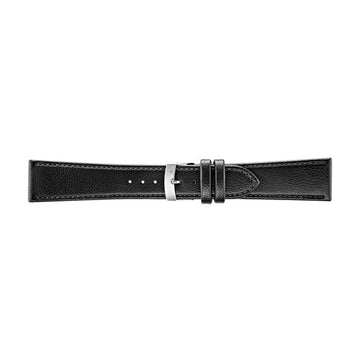 24mm Morellato Black Vegan Friendly Watch Strap | Chrono Straps UK