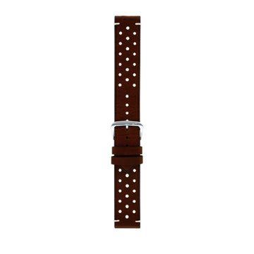 22mm Morellato Brown Leather Watch Strap | Chrono Straps UK