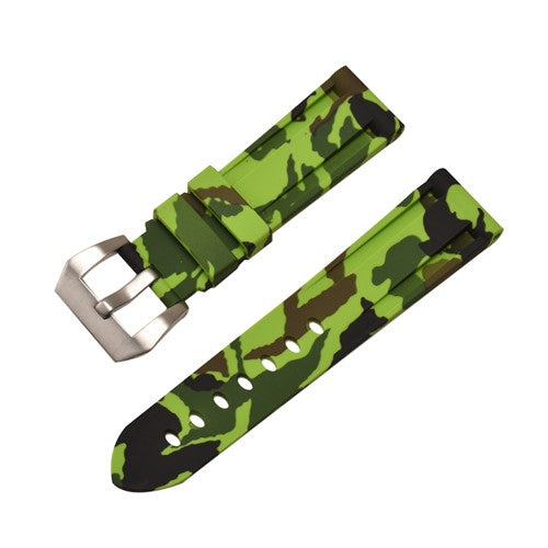 24mm Green Silicone Divers / Rubber / Silicone Watch Strap | Chrono Straps UK