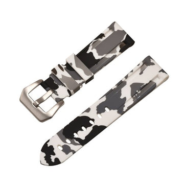 20mm White Silicone Divers / Rubber / Silicone Watch Strap | Chrono Straps UK