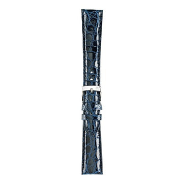20mm Morellato Blue Genuine Crocodile Watch Strap | Chrono Straps UK