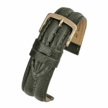 16mm Green Leather Essential Watch Strap | Chrono Straps UK