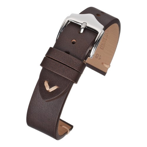 18mm Red Leather Premium Watch Strap | Chrono Straps UK