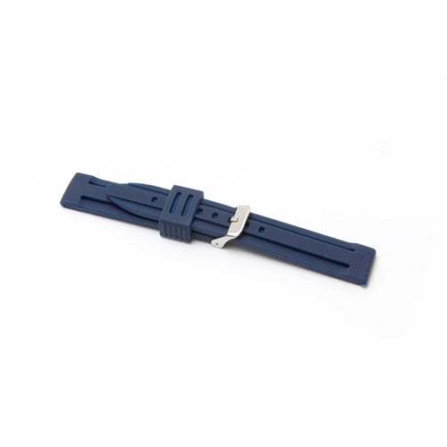 18mm Blue Silicone Divers / Rubber / Silicone Watch Strap | Chrono Straps UK
