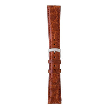 18mm Morellato Brown Genuine Crocodile Watch Strap | Chrono Straps UK