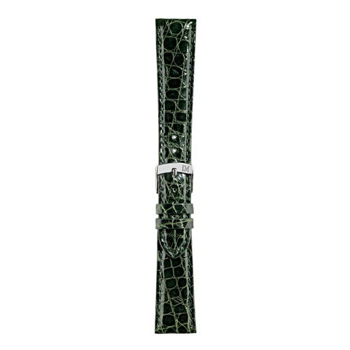 20mm Morellato Green Genuine Crocodile Watch Strap | Chrono Straps UK