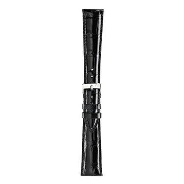 20mm Morellato Black Genuine Lizard Watch Strap | Chrono Straps UK