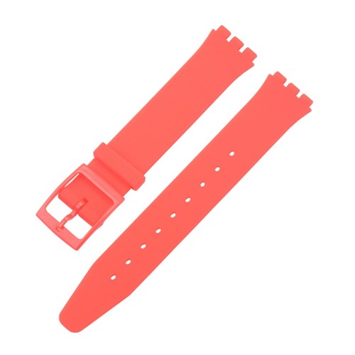 17mm Red Silicone Brand Compatible Watch Strap | Chrono Straps UK