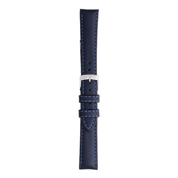 20mm Morellato Blue Leather Watch Strap | Chrono Straps UK