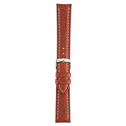 22mm Morellato Brown Leather Watch Strap | Chrono Straps UK