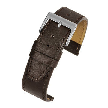 19mm Brown Leather Essential Watch Strap | Chrono Straps UK