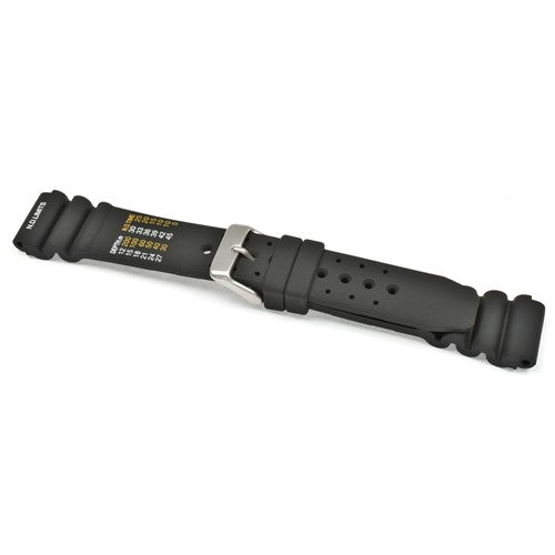 18mm Black Rubber\Resin Divers / Rubber / Silicone Watch Strap | Chrono Straps UK