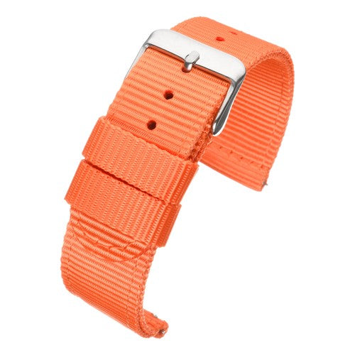 22mm Orange Nylon\Woven Quick Release Watch Strap | Chrono Straps UK