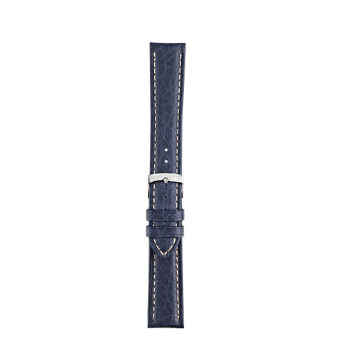 24mm Morellato Blue Leather Watch Strap | Chrono Straps UK