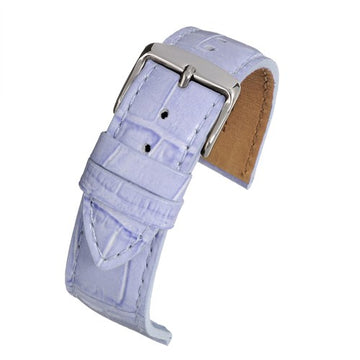24mm Purple Leather Essential Watch Strap | Chrono Straps UK