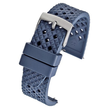 22mm Blue Rubber\Resin Quick Release Watch Strap | Chrono Straps UK