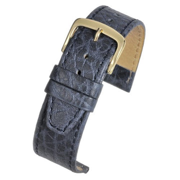 16mm Blue Leather Essential Watch Strap | Chrono Straps UK