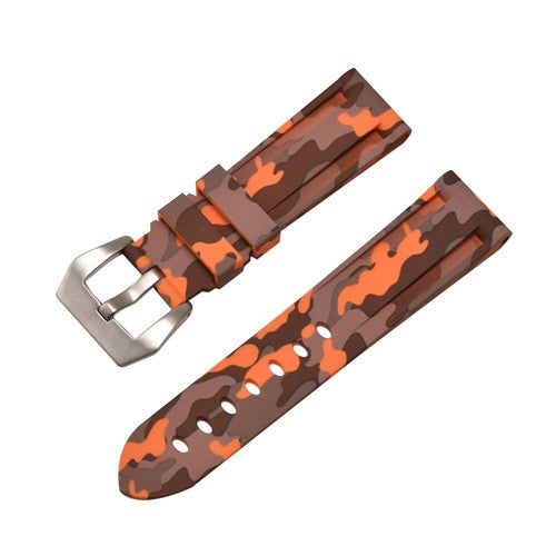 24mm Orange Silicone Divers / Rubber / Silicone Watch Strap | Chrono Straps UK