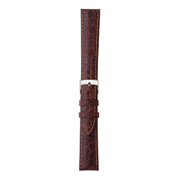 14mm Morellato Brown Leather Watch Strap | Chrono Straps UK