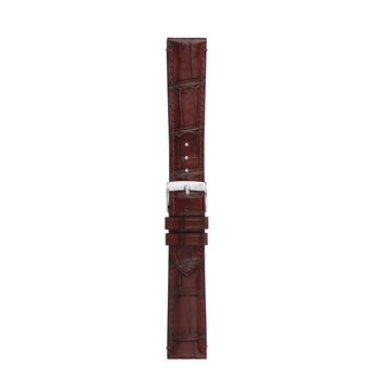 22mm Morellato Red Leather Watch Strap | Chrono Straps UK