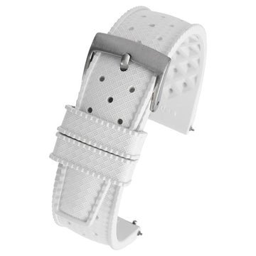 20mm White Rubber\Resin Quick Release Watch Strap | Chrono Straps UK