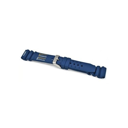 24mm Blue Rubber\Resin Divers / Rubber / Silicone Watch Strap | Chrono Straps UK