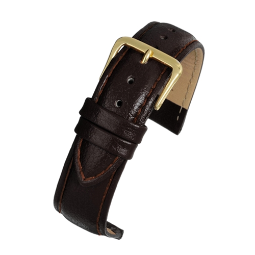 16mm Brown Leather Budget Watch Strap | Chrono Straps UK