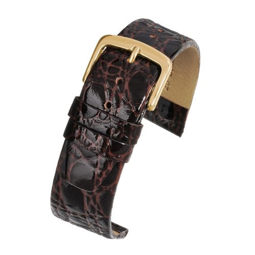 22mm Brown Leather Essential Watch Strap | Chrono Straps UK