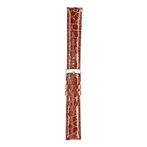 22mm Morellato Brown Genuine Crocodile Watch Strap | Chrono Straps UK