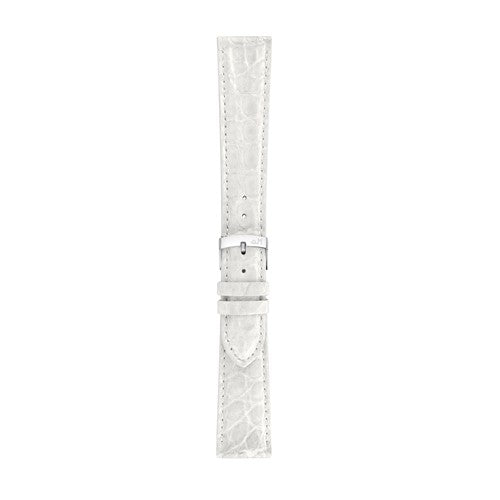 18mm Morellato White Genuine Crocodile Watch Strap | Chrono Straps UK