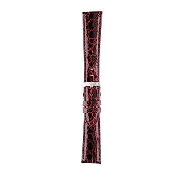 20mm Morellato Red Genuine Crocodile Watch Strap | Chrono Straps UK