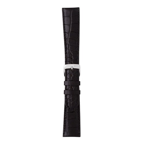 20mm Morellato Black Genuine Alligator Watch Strap | Chrono Straps UK
